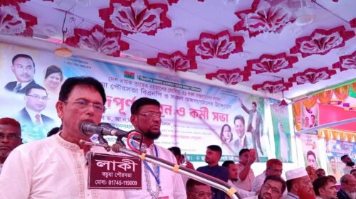 ছবিঃ অনুষ্ঠানে প্রধান অতিথি হিসেবে বক্তব্য দিচ্ছেন, সাবেক শিক্ষা প্রতিমন্ত্রী ড. আ ন ম এহছানুল হক মিলন।